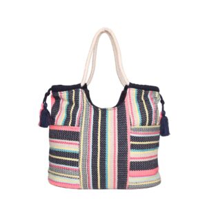 Πολύχρωμη Τσάντα Ώμου με Ρίγες ASTD0050