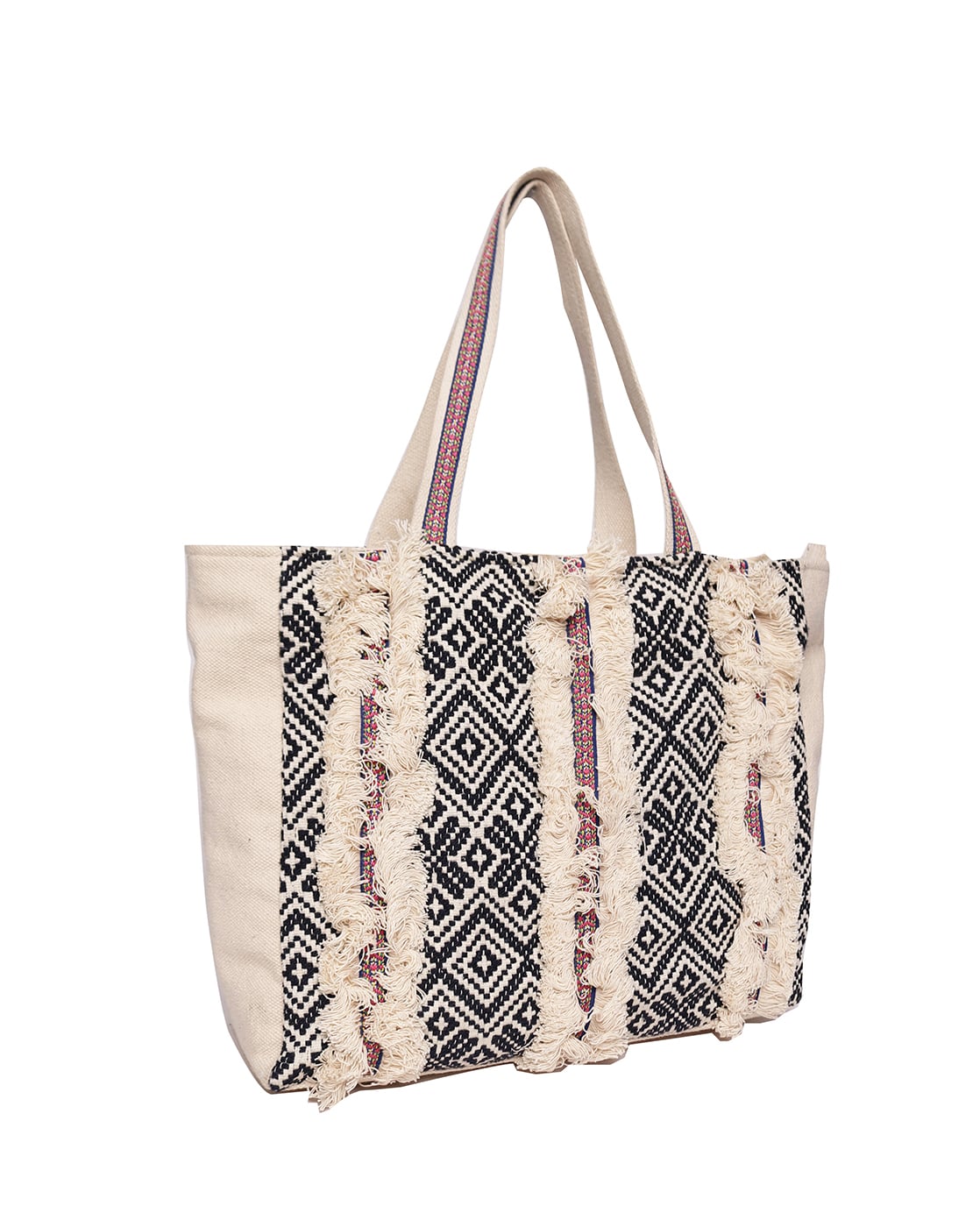 Boho Τσάντα Ώμου με Γεωμετρικό Σχέδιο ASTD0676-2 - Image 2