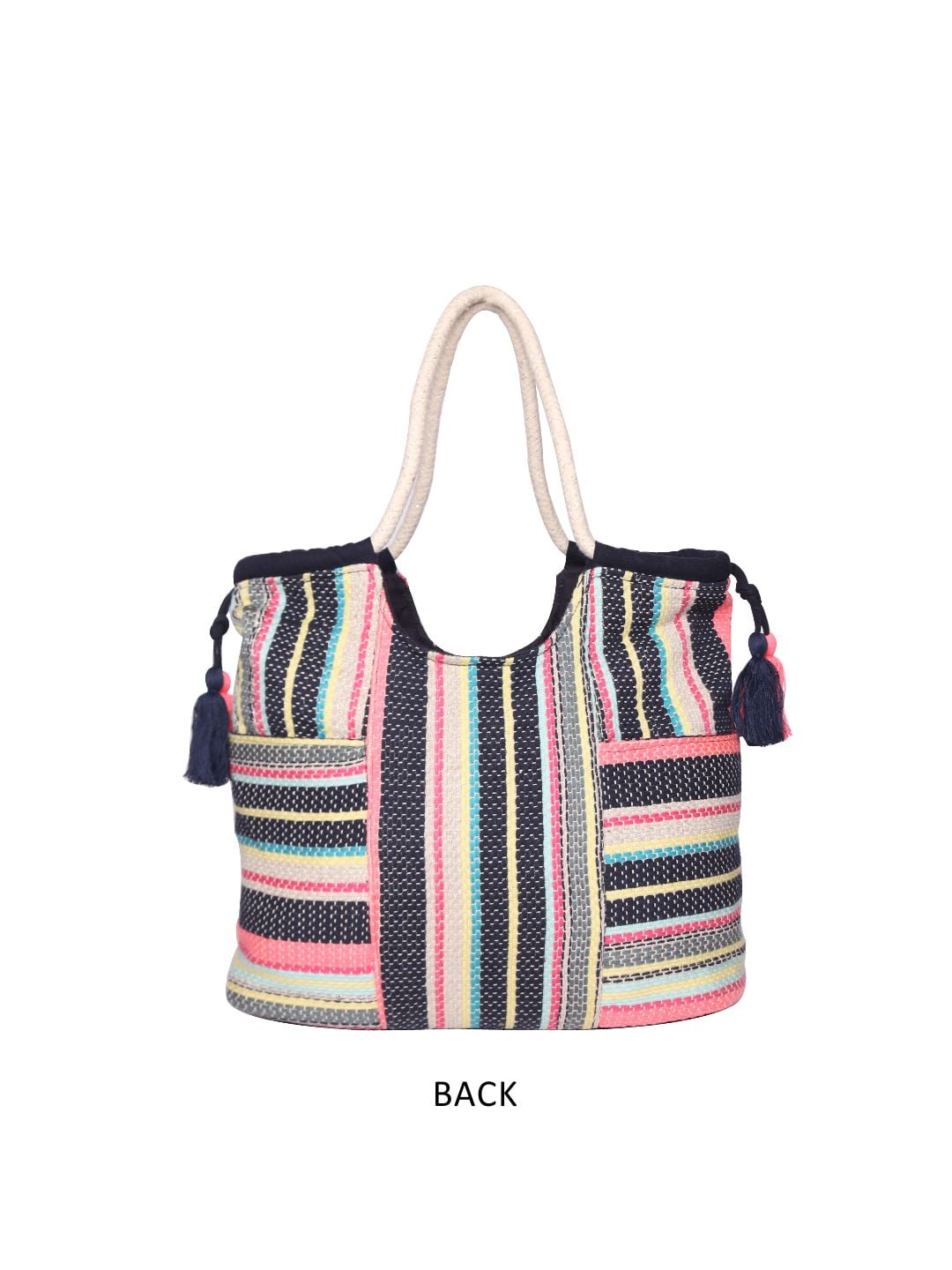 Πολύχρωμη Τσάντα Ώμου με Ρίγες ASTD0050 - Image 3