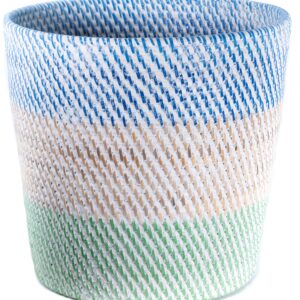 Καλάθι Rattan Χειροποίητο με Πολύχρωμο Σχέδιο FBD.007