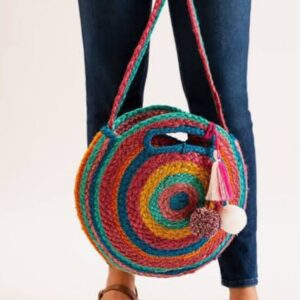 Τσάντα Χιαστή Στρογγυλή Jute ID.12