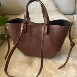 Γυναικεία Τσάντα Δερμάτινη DAPHNE Καφέ