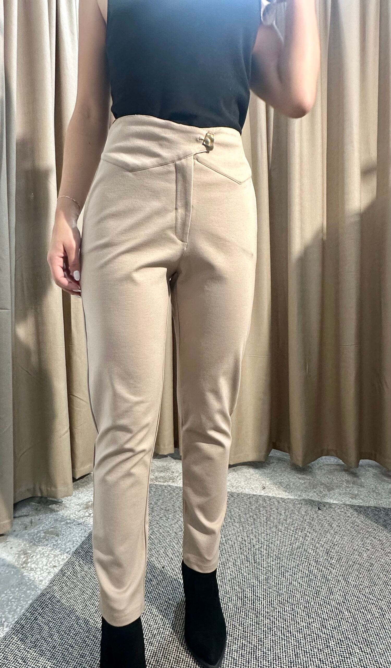 Παντελόνι Υφασμα 435185 Μπεζ - Image 3