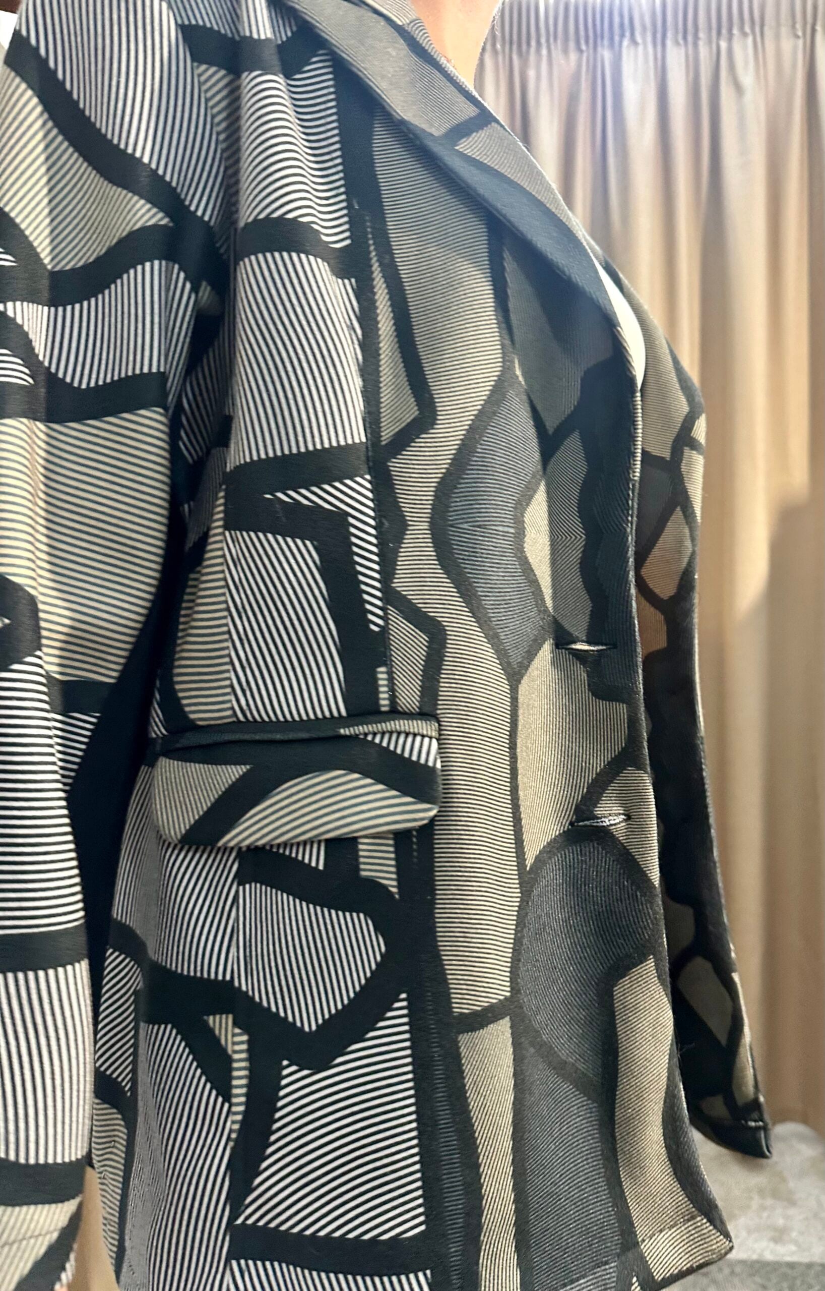 Σακάκι Γεωμετρικά σχέδια 5050 Χακί - Image 4