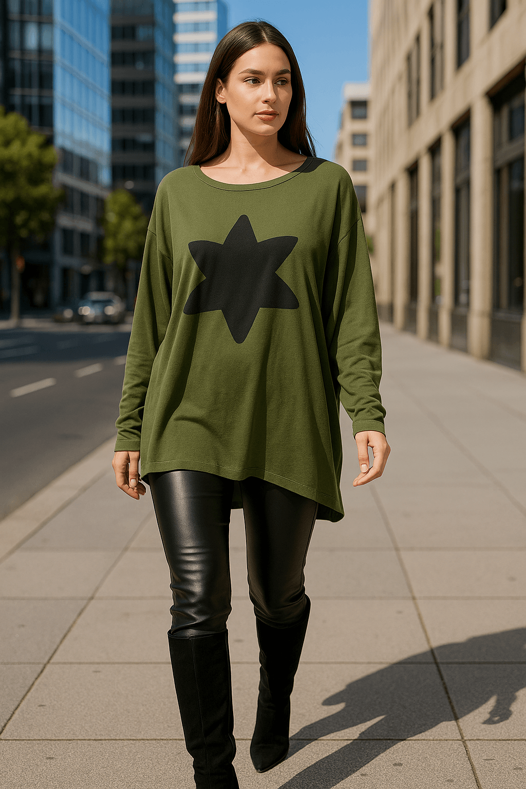 Μπλουζα Αστέρι 415642 Χακί