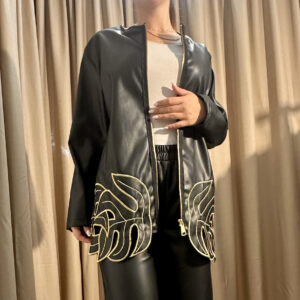 Σακακι Δερμάτινο LEAVES Μαύρο