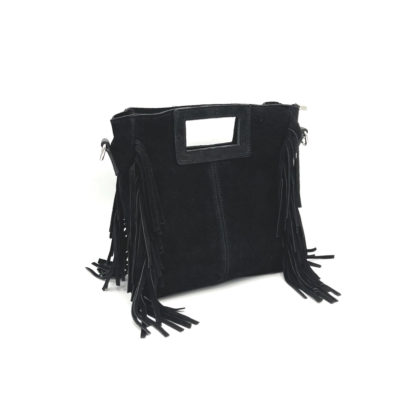 Γυναικεία Δερμάτινη Τσάντα 112623 Μαύρο