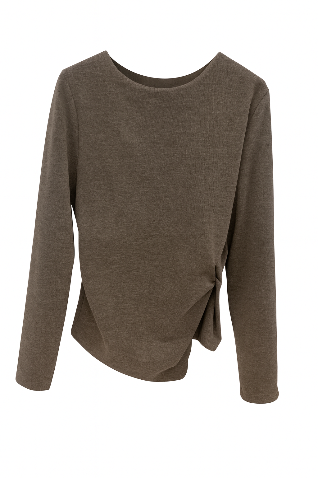 Μπλούζα με σούρα BOW καφέ