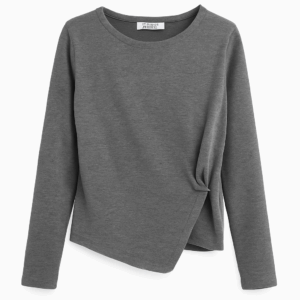 Μπλούζα με σούρα BOW γκρι