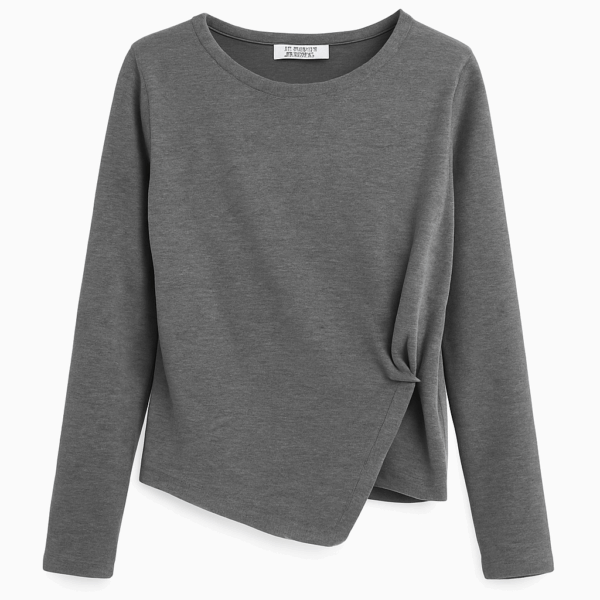 Μπλούζα με σούρα BOW γκρι