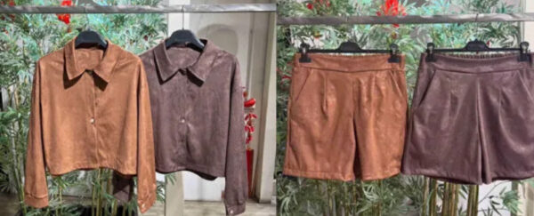 Suede Set – Crop Πουκάμισο & Σορτς